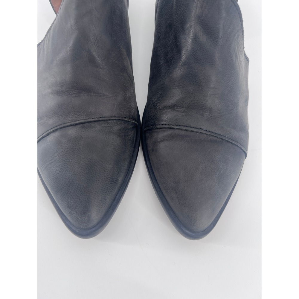 Free People Royale Flat Black Leather Pointed Toe Cutout Shoes EU 39 US 8.5-9 - Picture 4 of 9